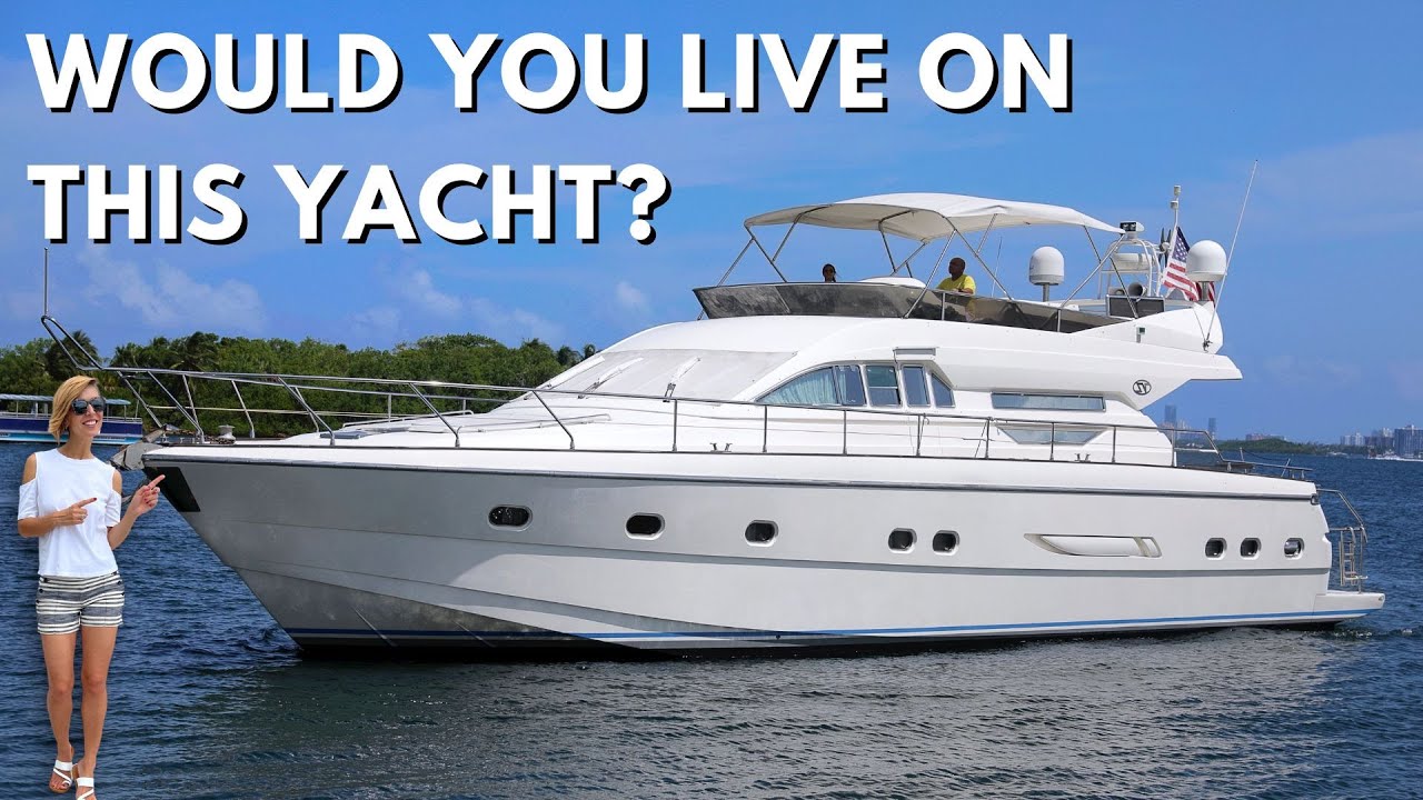 $385,000 56′ Yacht Tour / CanNOT afford a house in MIAMI? You Can Live aboard This!