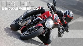 2016 Ducati Monster 1200 R First Ride Review - MotoUSA