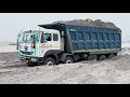 Struggles Of Fly Ash Loaded Trucks | 16 Wheeler, 14 Wheeler, 12 Wheeler and 10 Wheeler Trucks.