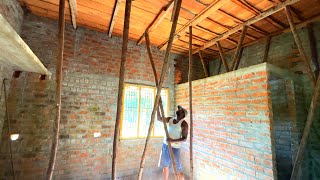 Reinforced Formwork removal Construction Techniques-house building Way in process