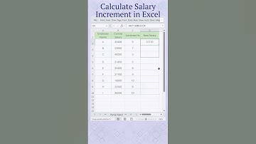 How to Calculate Salary Increment in Excel