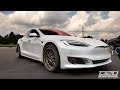 Gutted Tesla P100D Nearly Unstoppable at the Dragstrip!