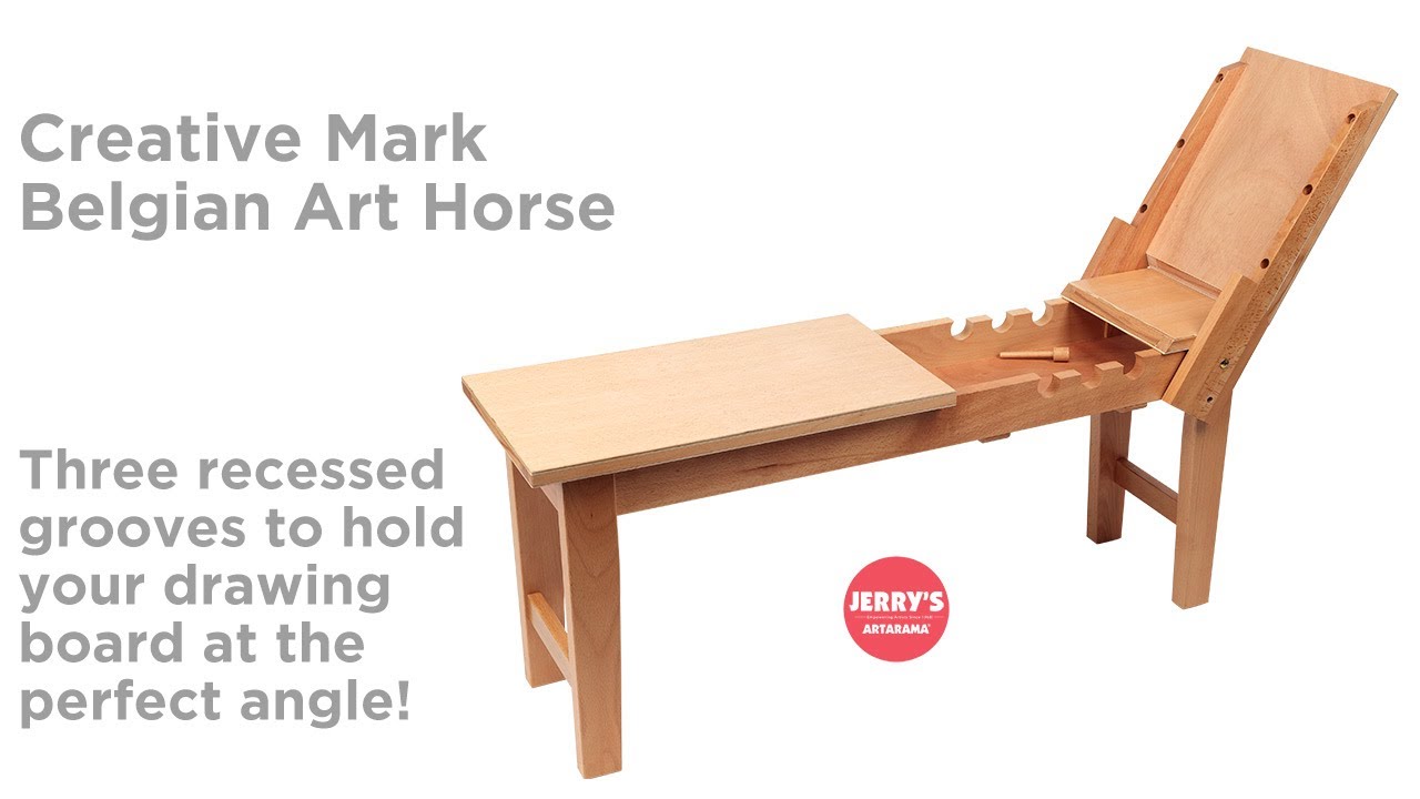 Creative Mark Belgian Art Horse with 3 recessed grooves to position your drawing pad!