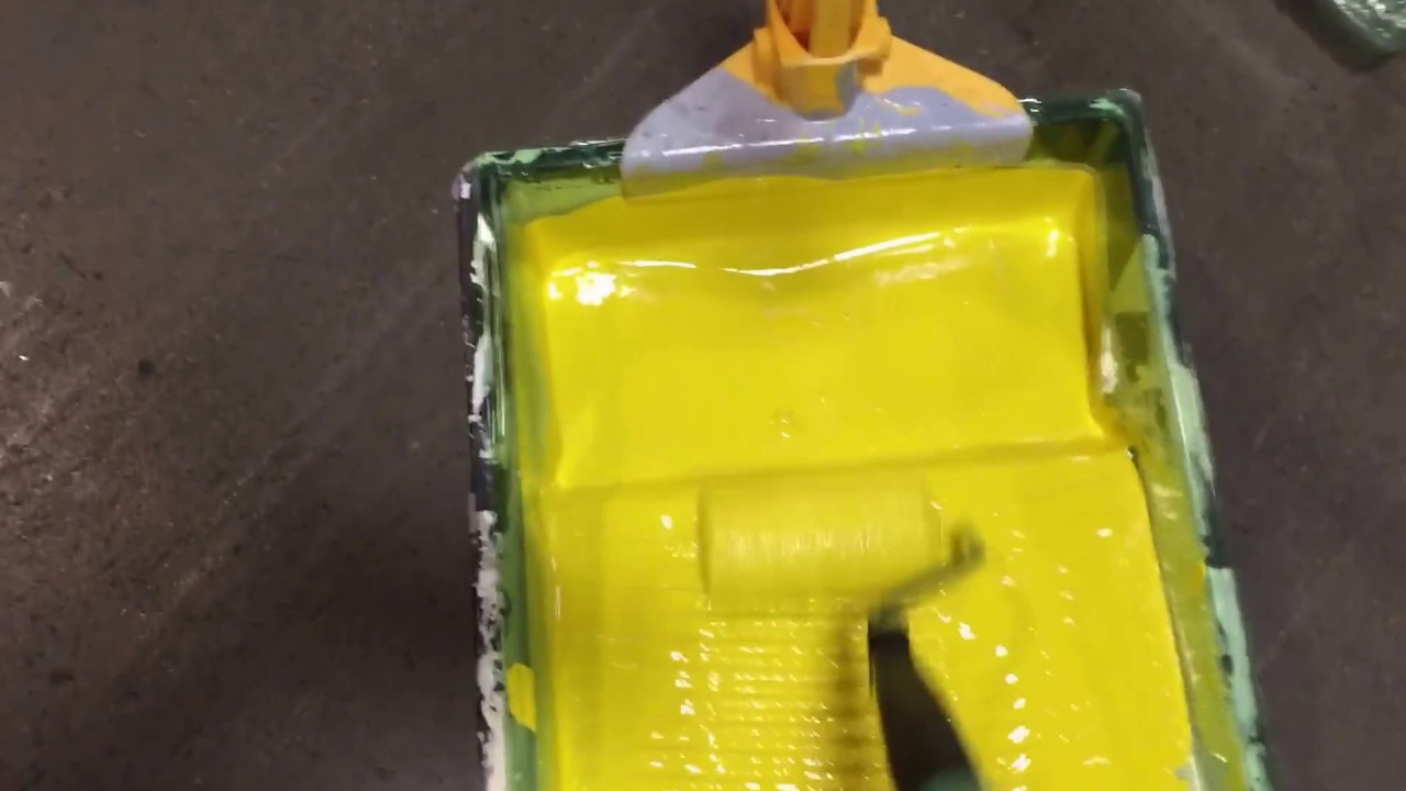 How to paint safety yellow line in warehouse without spray machine