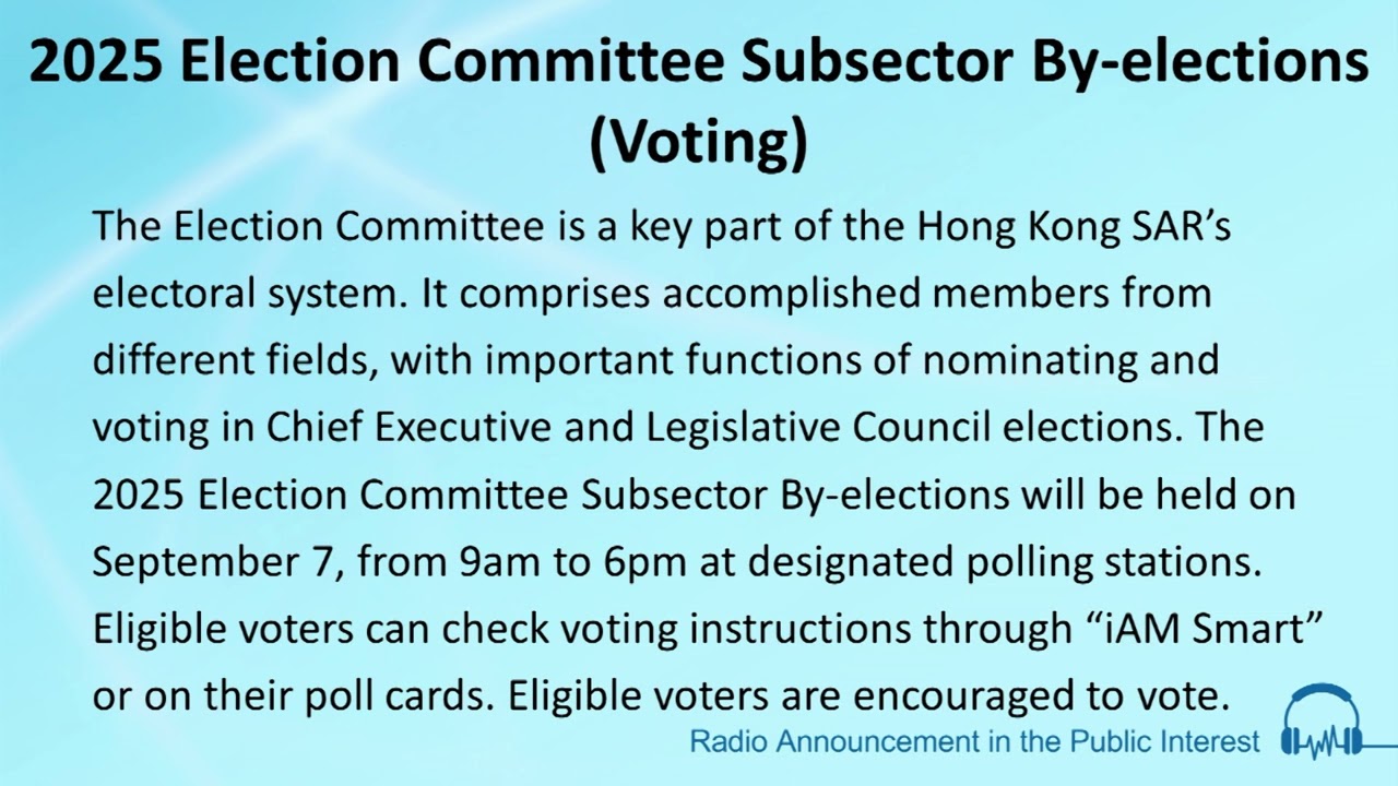 2025 Election Committee Subsector By-elections (Voting)