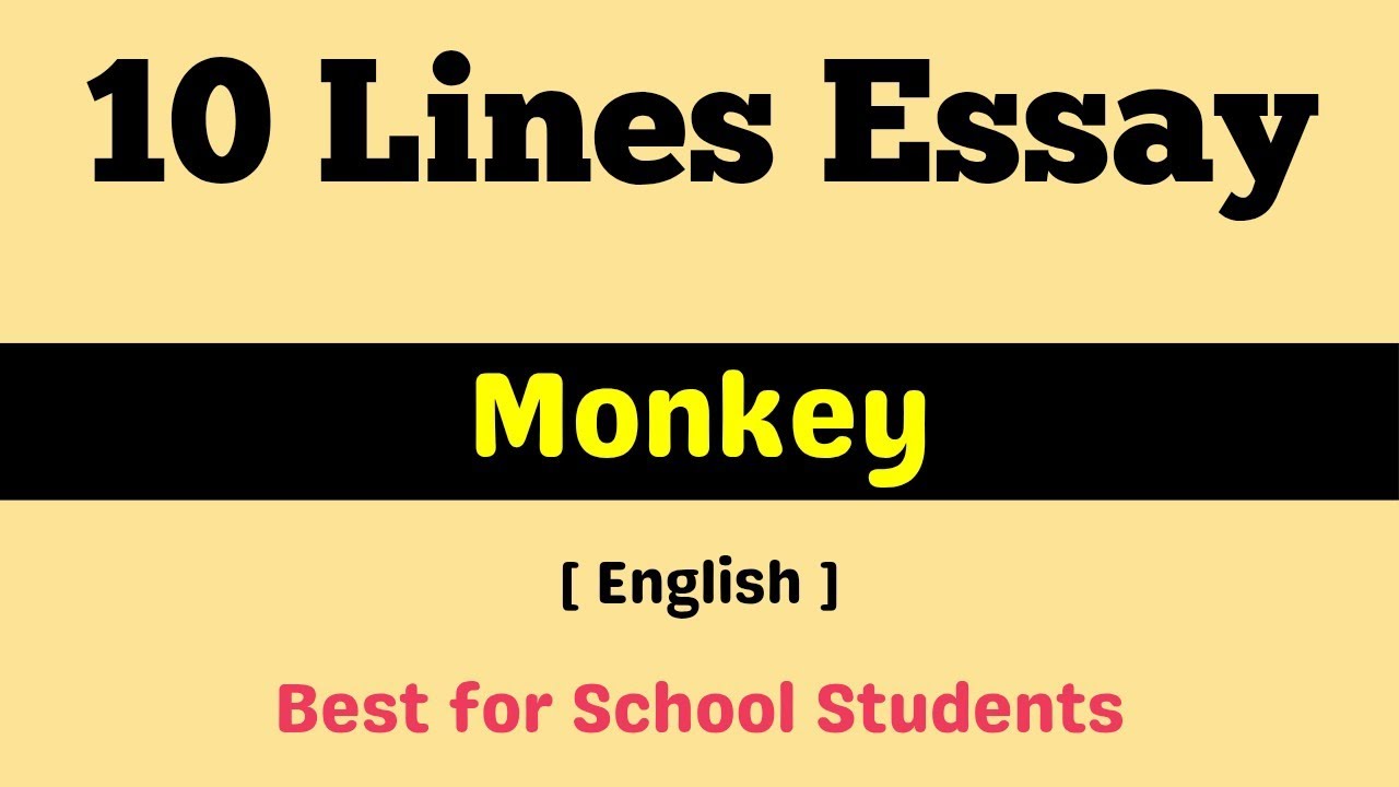 10 lines essay on Monkey 🐒 | Short essay on Monkey | Paragraph Writing on Monkey