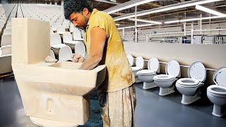 Wonder! How Thousands of toilet seats are made every day. Ceramics Factory