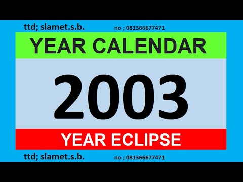 calendar year 2003 +eclipse #calendar #blog #eclipse #education #music  #entertainment #america - YouTube