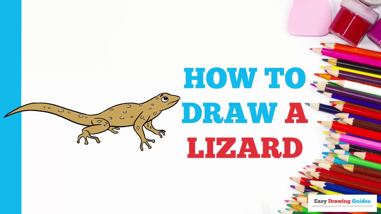 How to Draw a Lizard in a Few Easy Steps: Drawing Tutorial for Kids and