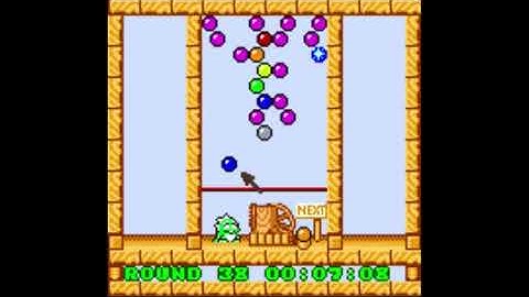 Puzzle Bobble Mini: Puzzle [Round 38] (Neo Geo Pocket Color Emulated)