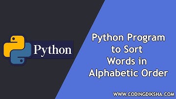 Python Program to Sort Words in Alphabetic Order