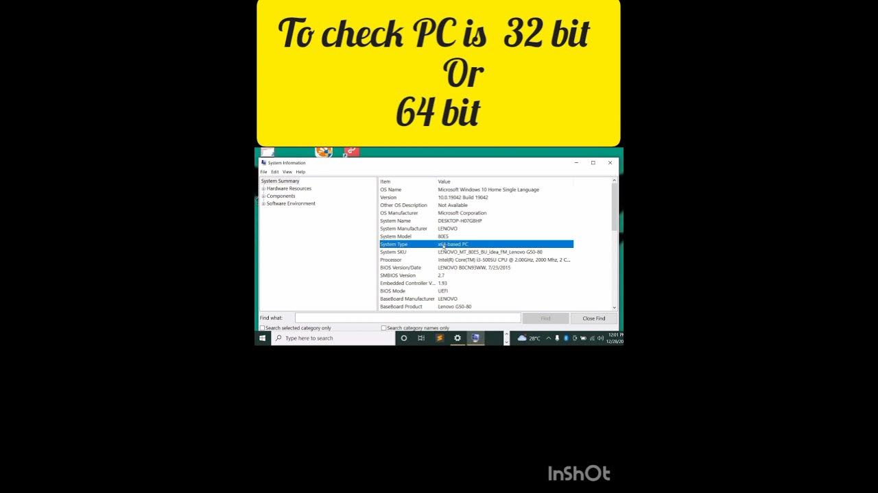 how-to-check-pc-is-32-bit-or-64-bit-windows-youtube