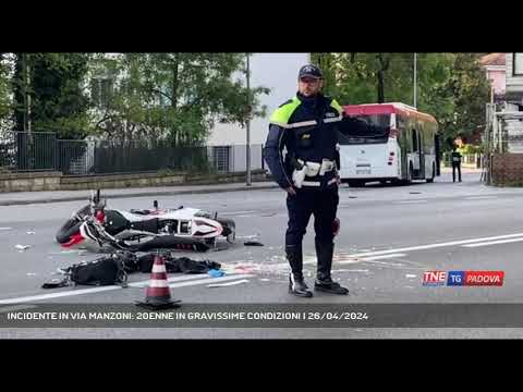 INCIDENTE IN VIA MANZONI: 20ENNE IN GRAVISSIME CONDIZIONI | 26/04/2024