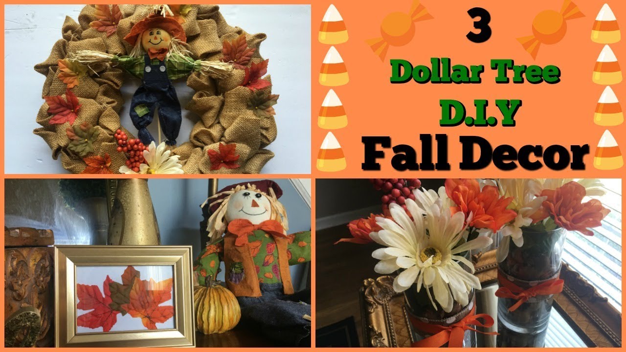 3 DOLLAR TREE DIY FALL HOME DECOR 2017/ MobellaLife - YouTube