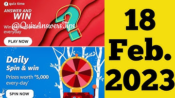 Amazon Quiz Today I Amazon Quiz Answers Today I 18 February 2023