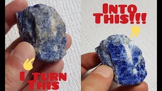 DIY - Hand Polishing Rocks & Crystals (Sodalite)