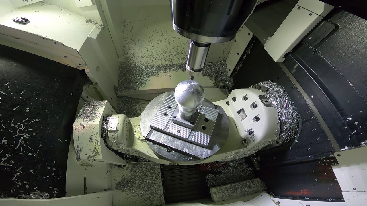 Simultaneous 5 axis milling test YouTube