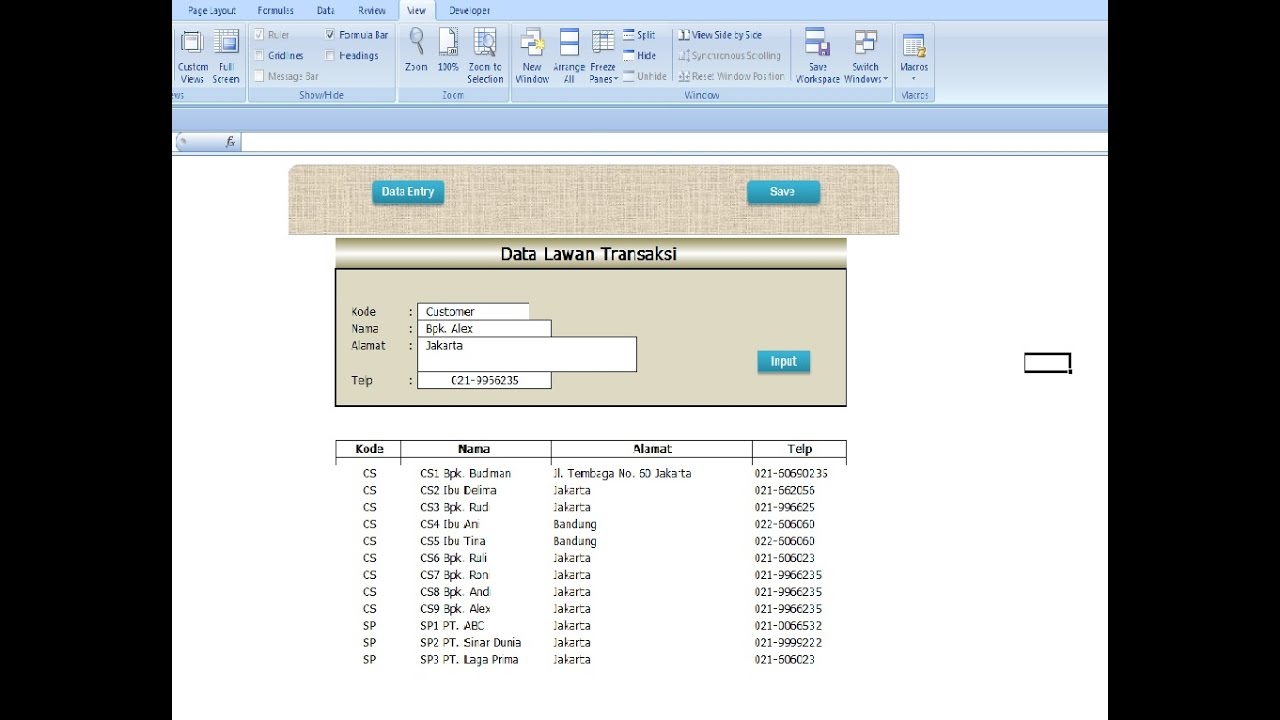 Tutorial Cara Membuat Apk Penjualan Excel Macro Sub Entry Data Barang Youtube