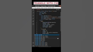 How To Create Triangle Shape using HTML  and CSS