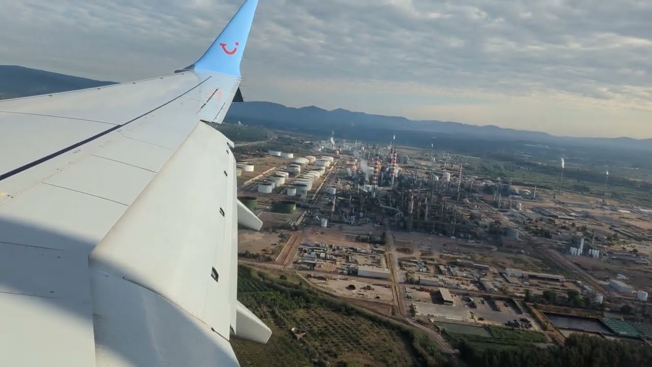 Landing At Reus Airport On A Tui Plane From Bristol Airport