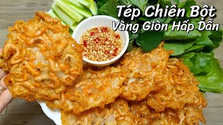 ✅Món Dân Dã Miền Tây Bánh Tép Chiên Bột Giòn Lâu Kèm Cuốn Bánh Tráng Với Rau Ngon Hết Sảy