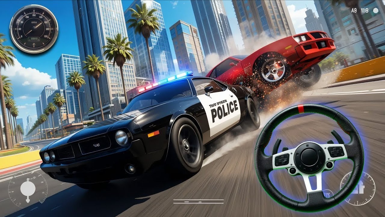 Police Car Chase Simulator 3D Game - Real Cop Cars Driving Simulator 2025 - Android GamePlay