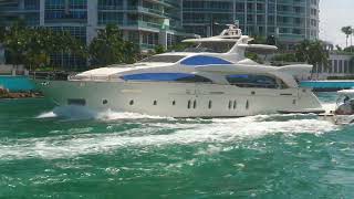 Azimut 116 Fly-bridge at the famous Haulover Inlet