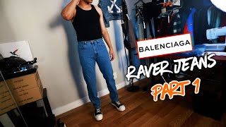 This DIY is going SWIMMINGLY, an absolute breeze *cries on the inside* | Balenciaga Raver Jeans pt1