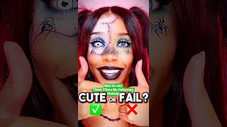 CUTE✅or FAIL?❌Tiktok Filters Pick My Halloween Makeup Tutorial 🎨#shorts #halloween #tiktok #makeup