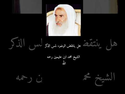 هل ينتقض الوضوء لمس الذكر الشيخ محمد ابن عثيمين رحمه الله 