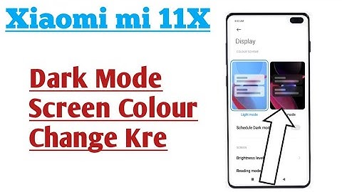 Xiaomi mi 11X || How To Use Dark Mode Display Colour Change