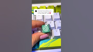 Drawing C for ChatGPT Logo! But on my keyboard! #keyboard ##keycaps
