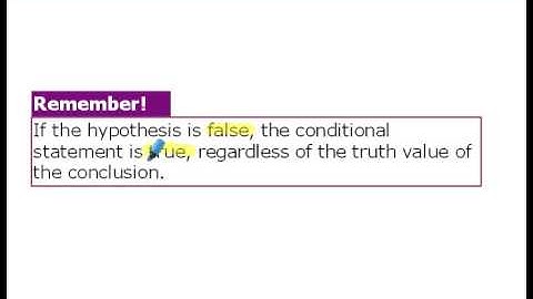 Geometry Chapter 2 Section 2, Conditional Statements