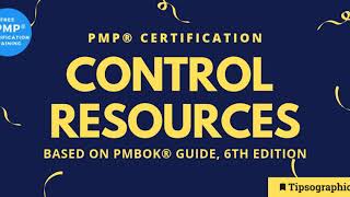 PMP Certification Training: CONTROL RESOURCES ► http://bit.ly/2C0CsEk
