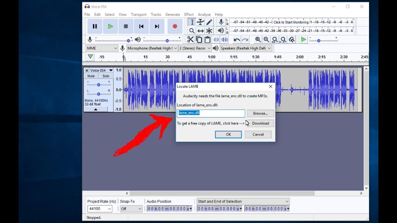 download the new for ios Audacity 3.4.2 + lame_enc.dll