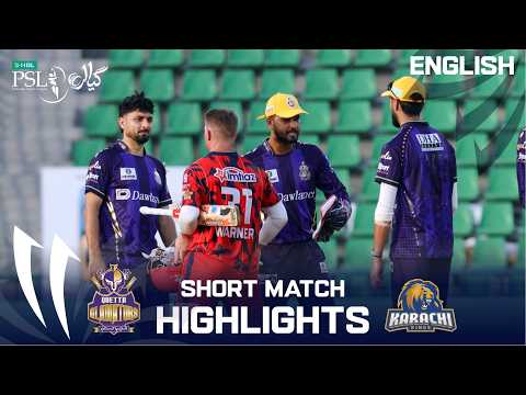 Short Match Highlights | Quetta Gladiators vs Karachi Kings | English | Match 37 | PSL 11 | MZB1K