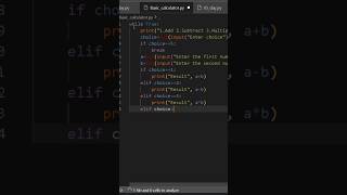 Basic Calculator in python #python #project #coding
