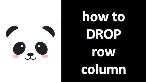 [Pandas Tutorial] Drop Row or Column from dataframe