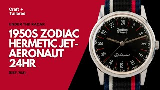 1950s Zodiac Hermetic Jet Aeronaut 24Hr Ref  758
