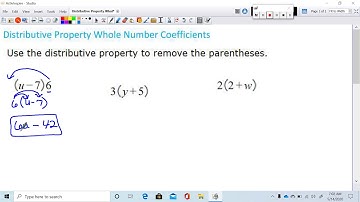 Distributive Property Whole Number Coefficients