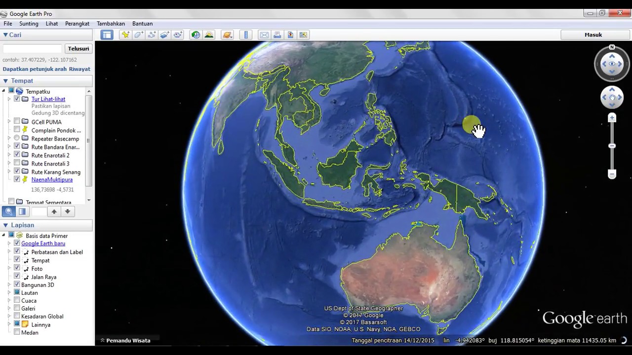 Tutorial Menambahkan Lokasi di Google Earth - YouTube