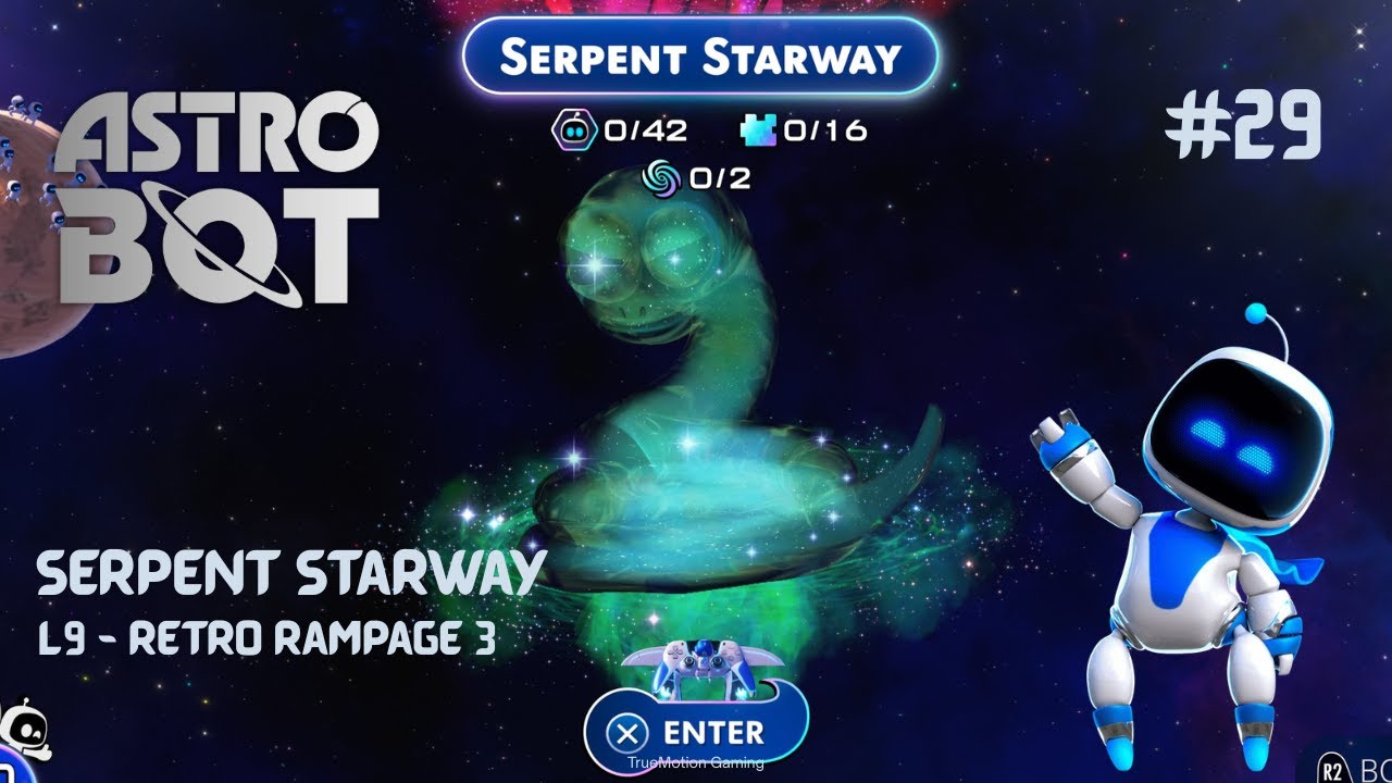 Astro Bot Retro Rampage 3 – 100% Collectibles (No Commentary) | TrueMotion Gaming