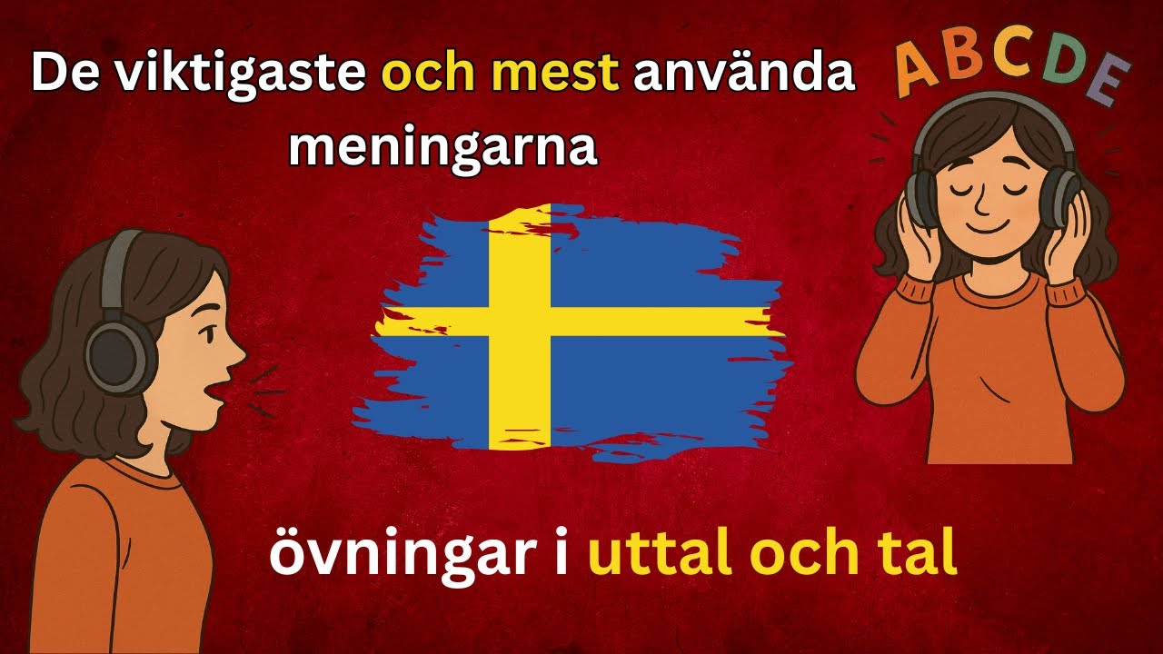 Lär dig svenska enkelt! De mest använda fraserna med övningar i uttal och tal