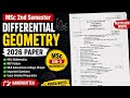 Differential Geometry 2026 Paper | MSc 2nd Semester Mathematics | MLB Autonomous College Bhopal