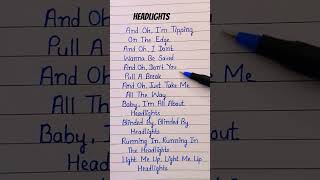 Alok, Alan Walker - Headlights (Lyrics) #songlyrics#trendingshorts