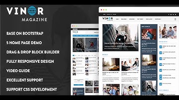 Vinor Magazine - Responsive Magazine News Drupal 8.5 Theme | Themeforest Website Templates and