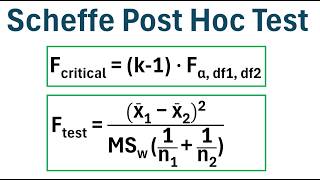 How to Perform the Scheffe Post Hoc Test