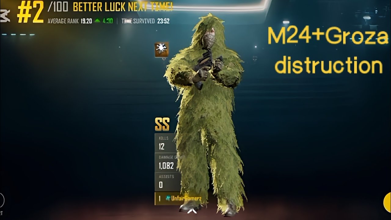 M24+Groza destruction in Erangle |  New State Mobile