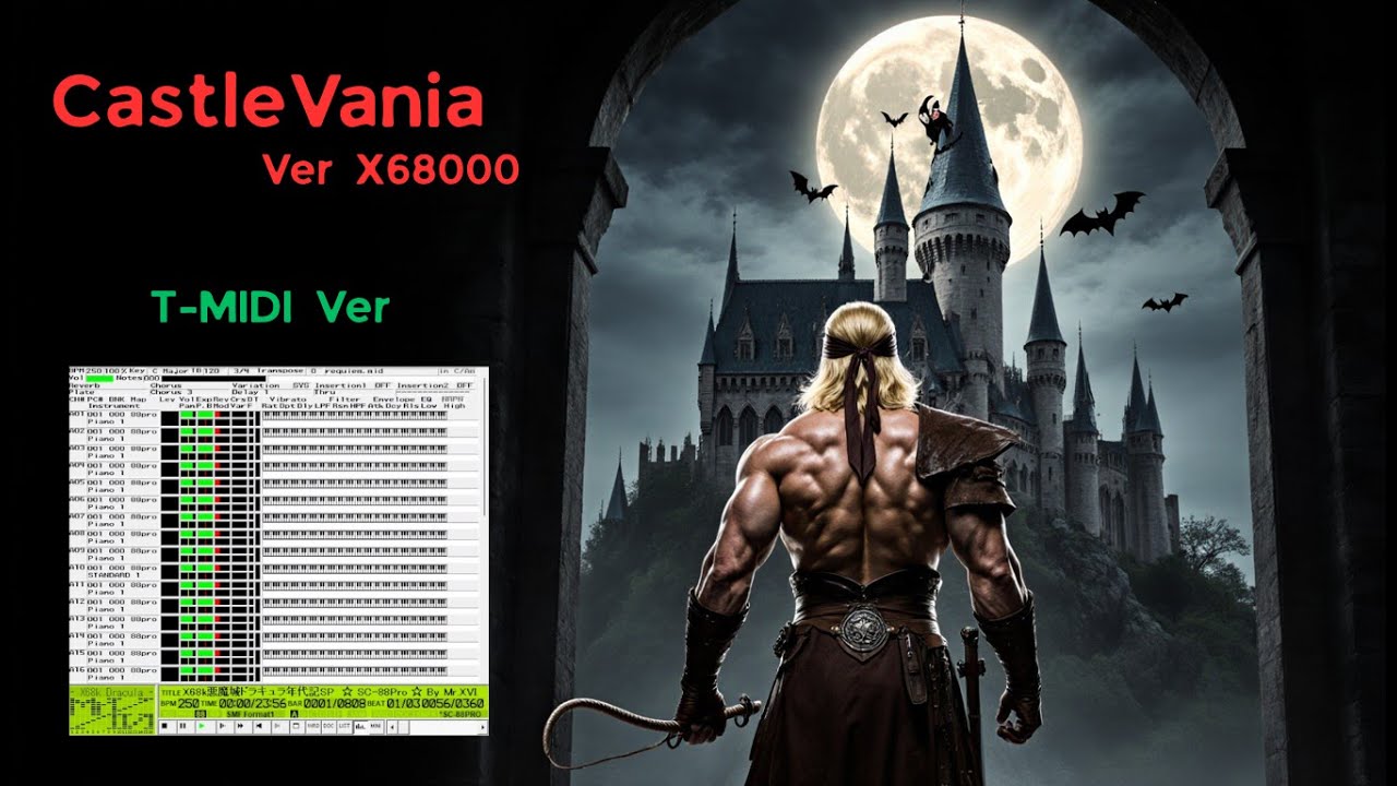 Castlevania X68000 Medley – SC-88Pro & T-MIDI Reproduction / 悪魔
