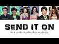 Demi Lovato, Miley Cyrus, Selena Gomez & Jonas Brothers - Send it On    (LYRICS/COLOR CODED)